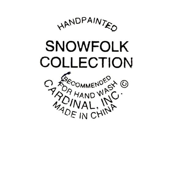 Pair of Snowfolk Snowman Plates - Picture 3 of 5